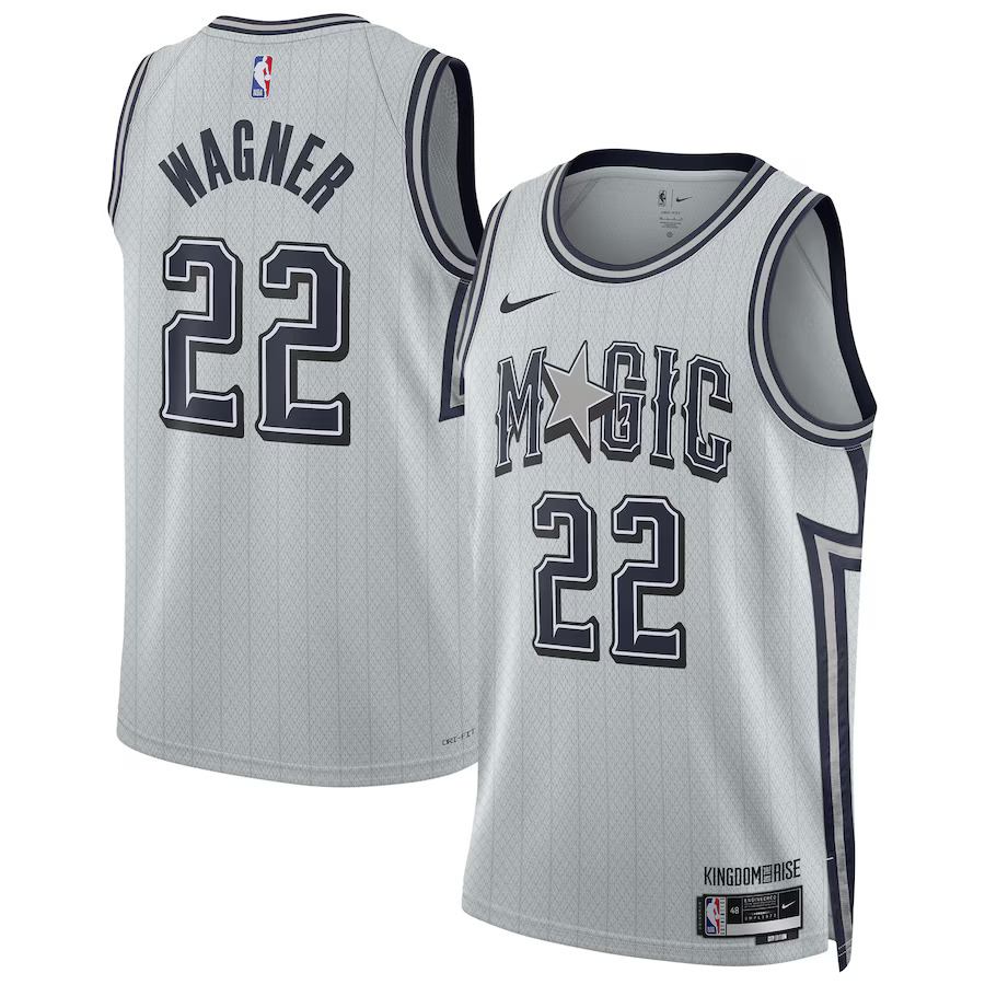 Men Orlando Magic #22 Franz Wagner Nike Silver City Edition 2024-25 Swingman Player NBA Jersey